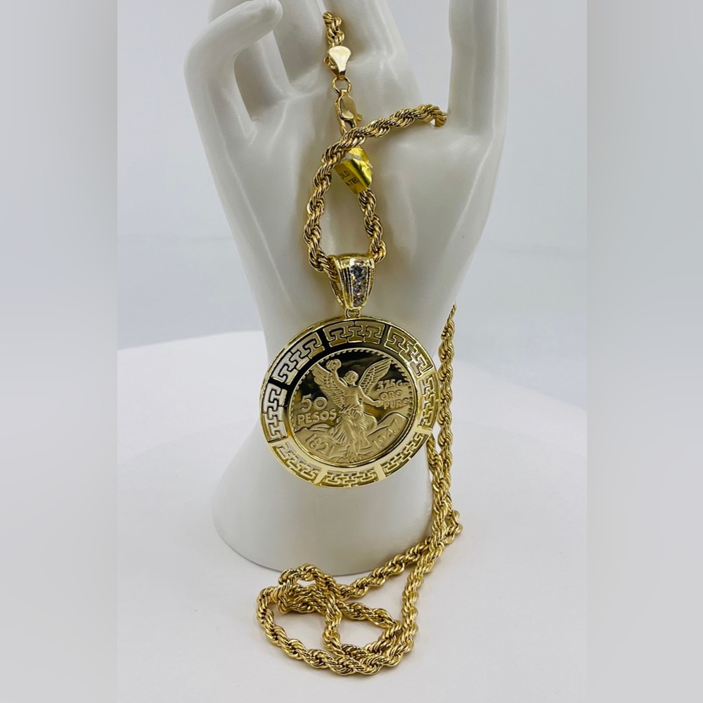 Centenario Coin 50 Mexican Pesos 14k Gold Plated